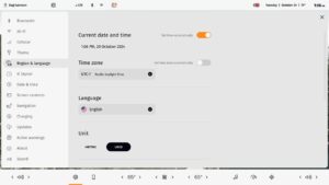 Digital cockpit -automotive system settings